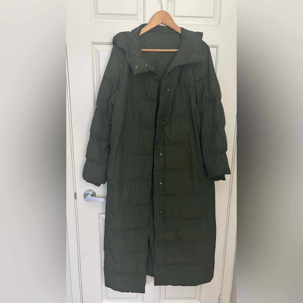 COS Long Puffer Coat Size 6